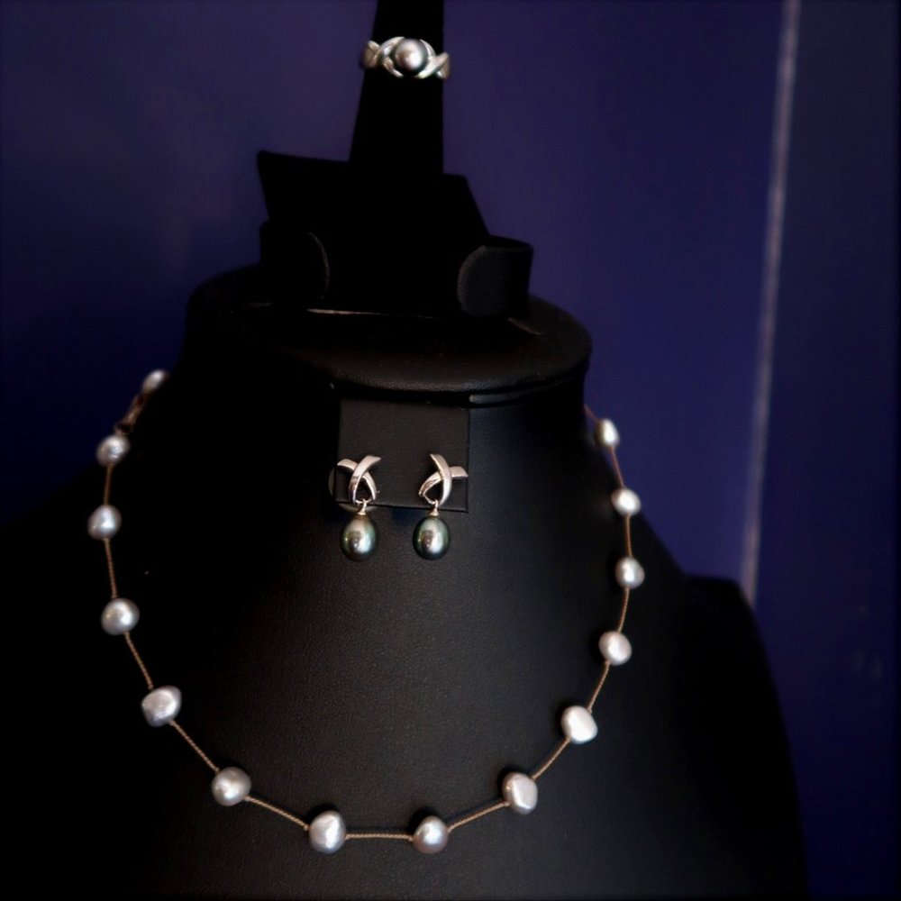 Honora Pearl Set - Ring, Earrings & Necklace